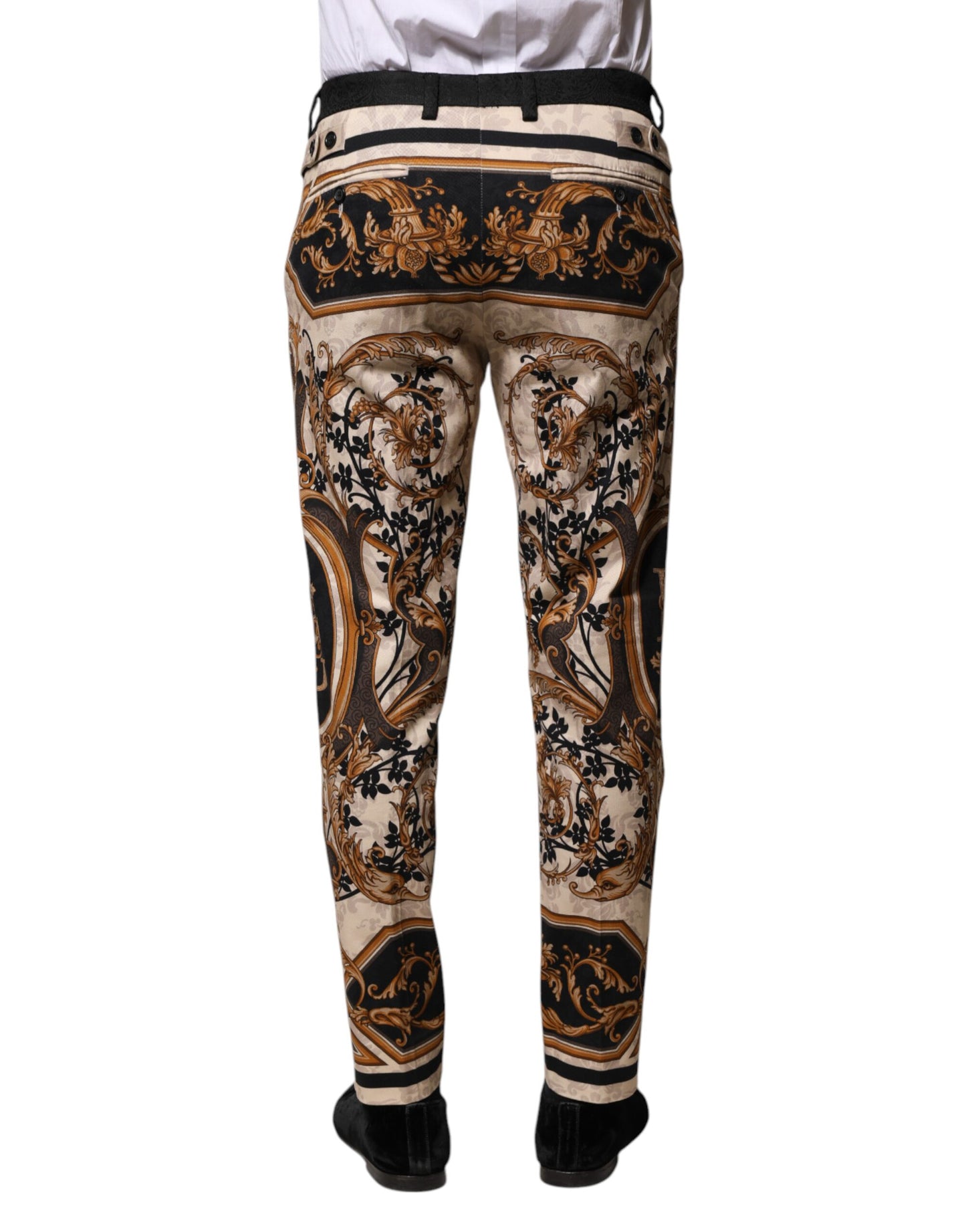 Dolce & Gabbana – Mehrfarbige Anzughose mit Blumenmuster