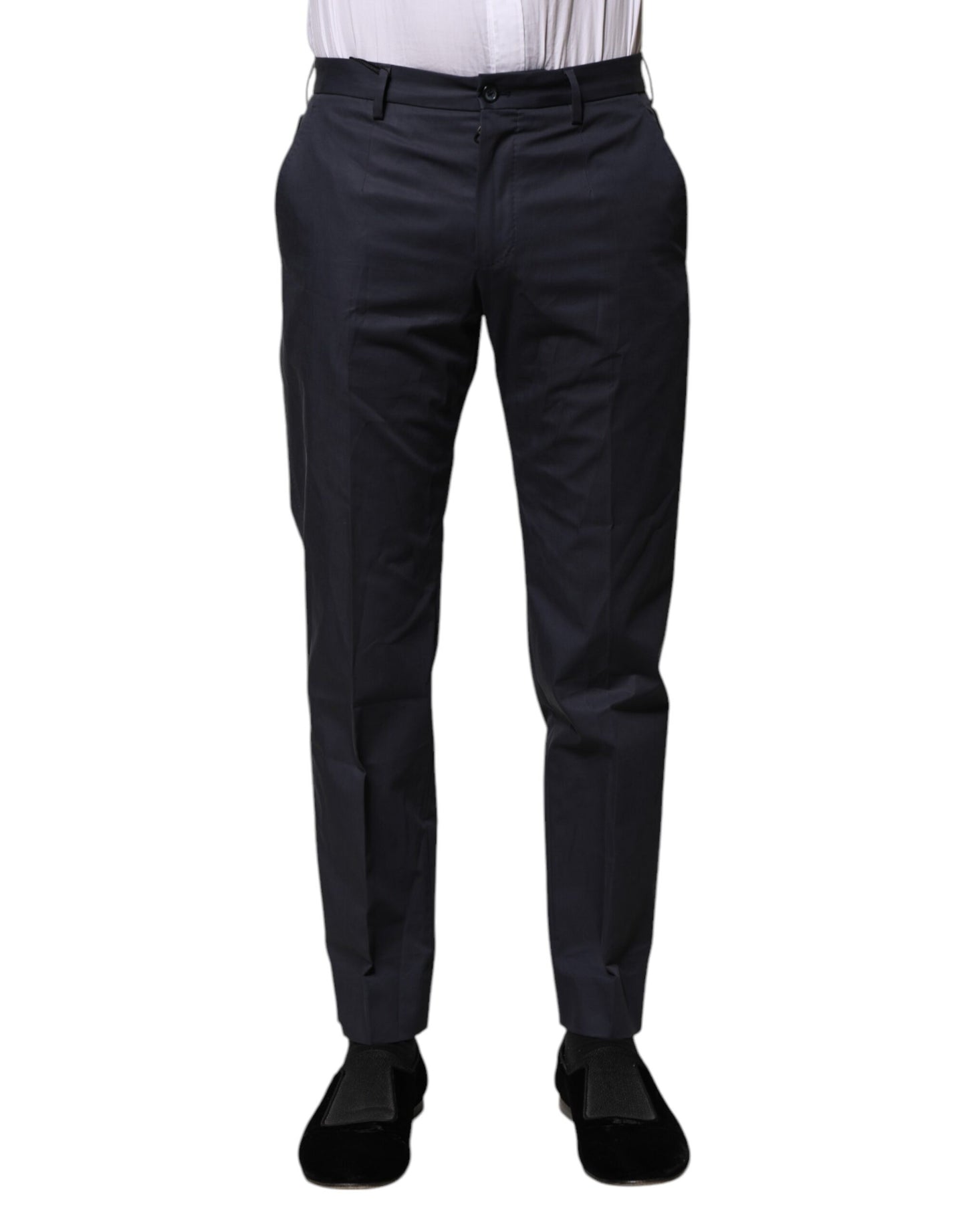Dolce & Gabbana Dunkelblaue formelle Baumwollhose