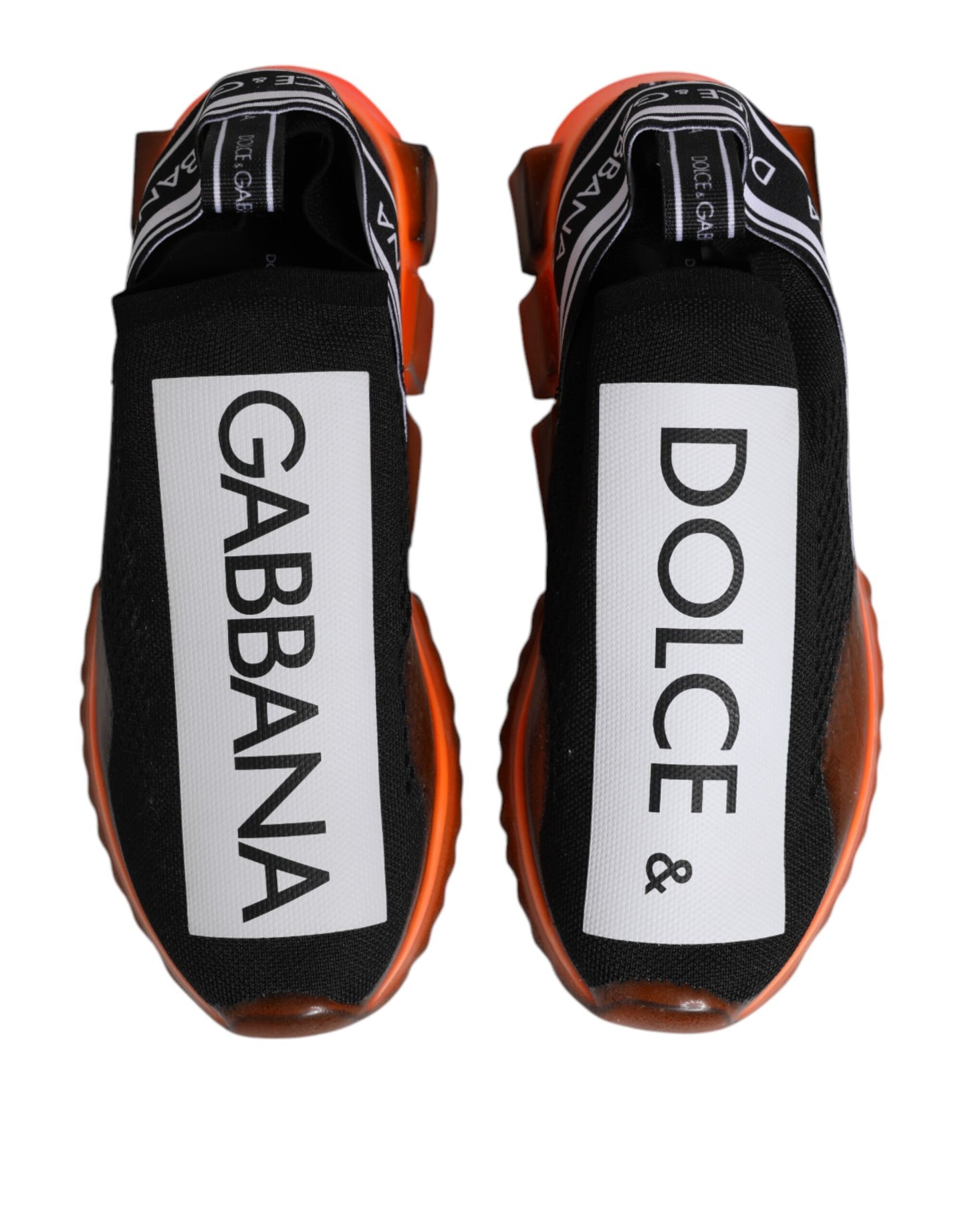 Dolce & Gabbana Schwarz Weiß Slip On Sorrento Sneakers Schuhe