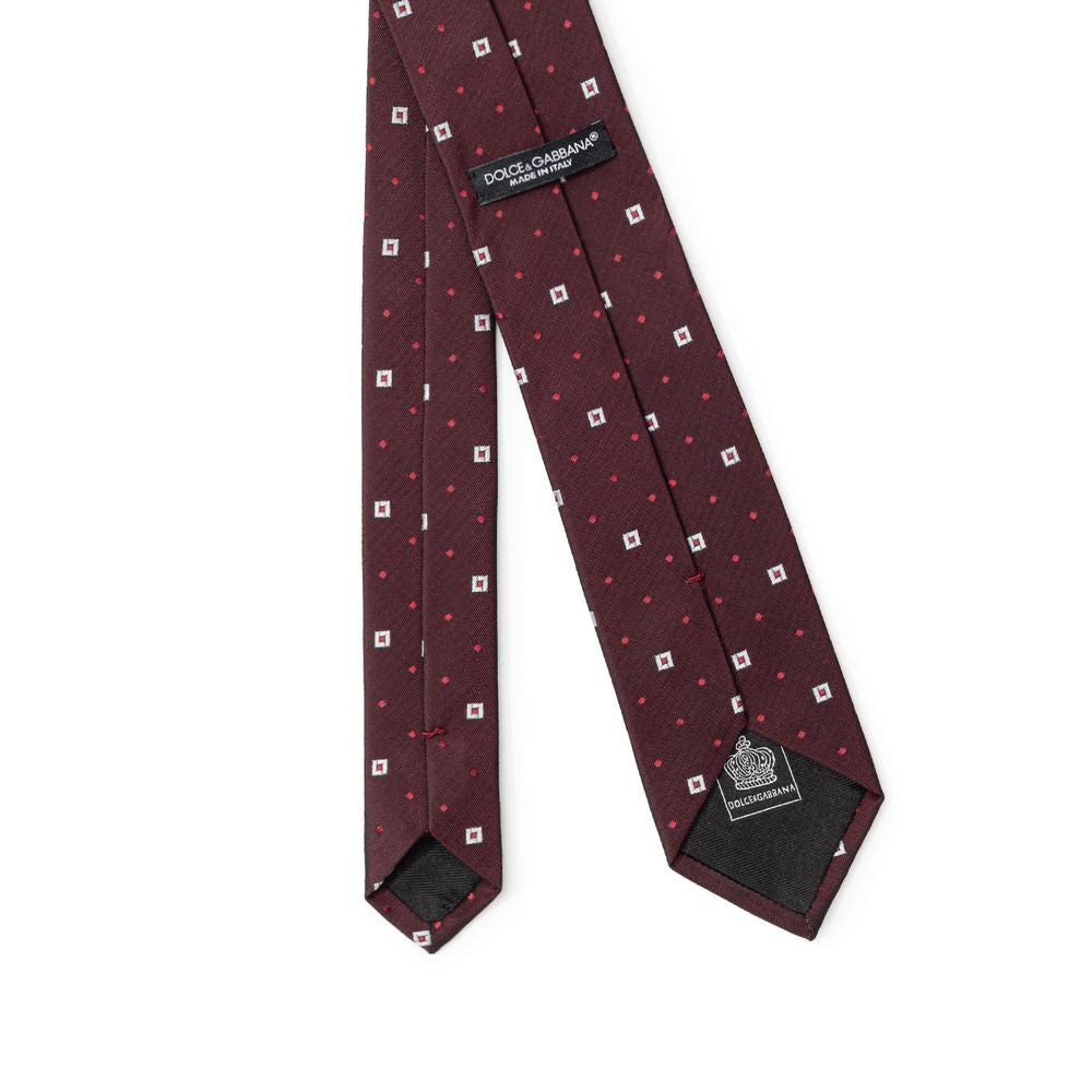 Dolce & Gabbana Bordeaux Seidenkrawatten & Fliegen