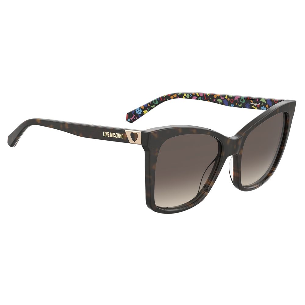 Love Moschino – Braune Acetat-Sonnenbrille
