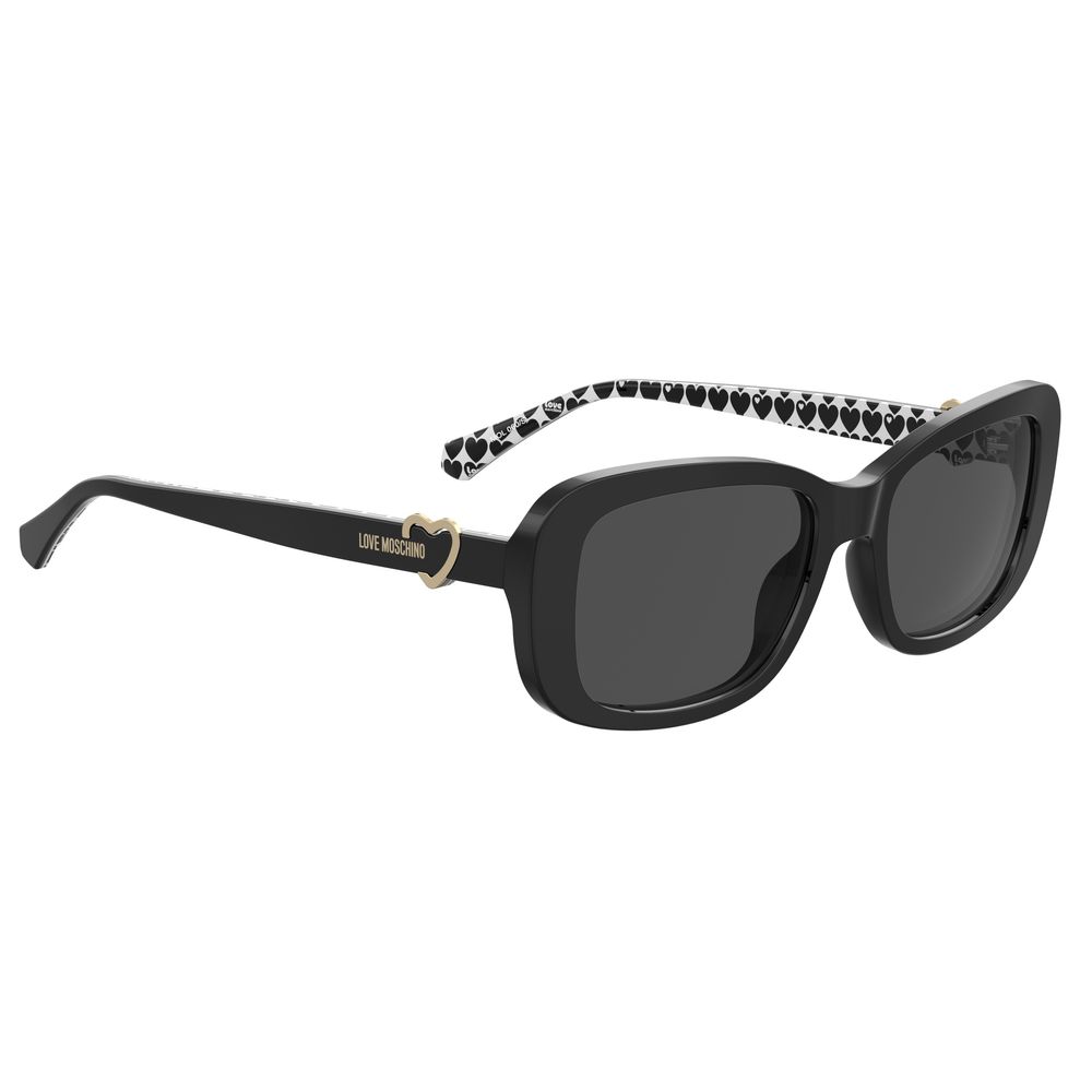 Love Moschino – Schwarze Acetat-Sonnenbrille