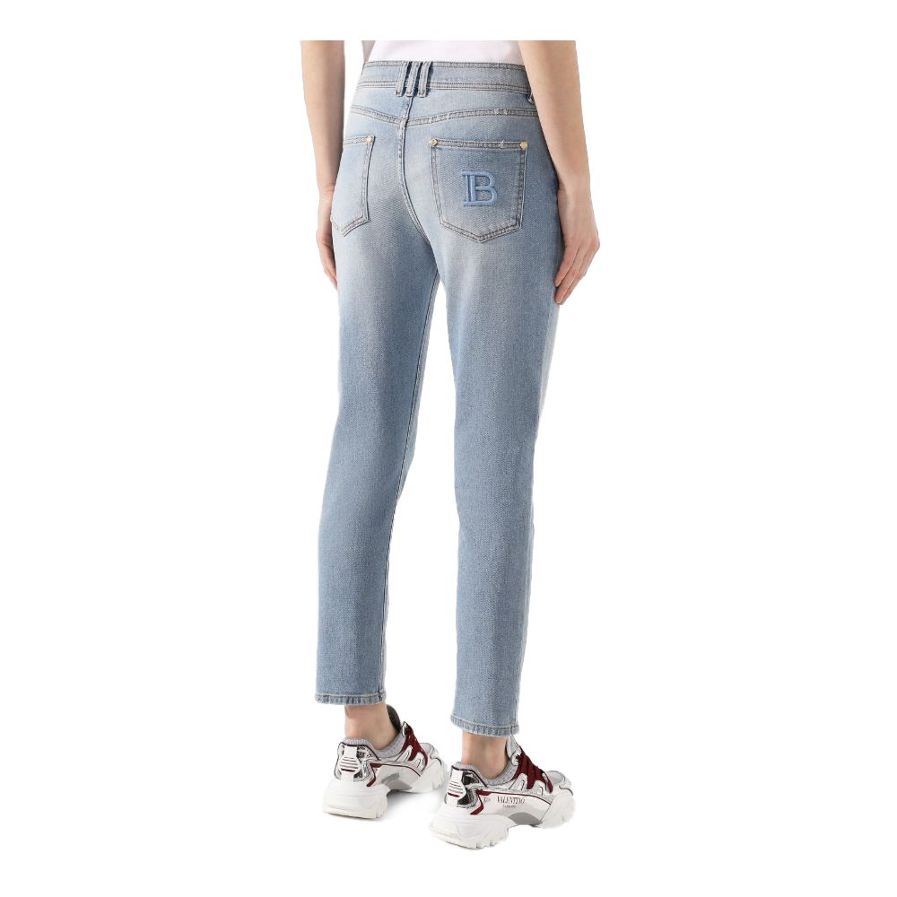 Balmain Jeans und Hose aus Baumwolle in Blau