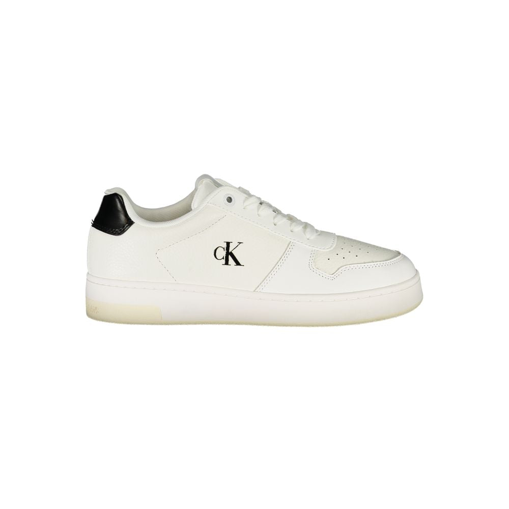Calvin Klein Damen Sneaker aus weißem Leder