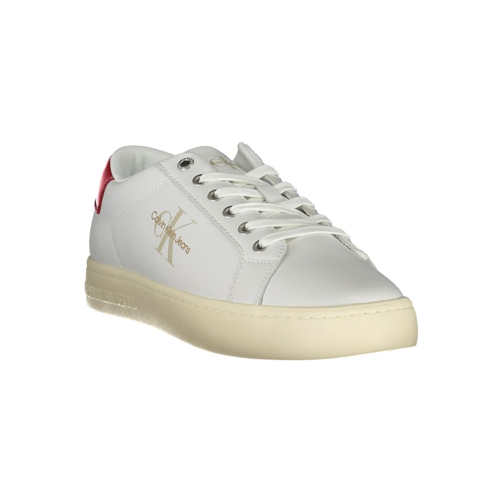Calvin Klein – Umweltfreundliche weiße Schnür-Sneaker