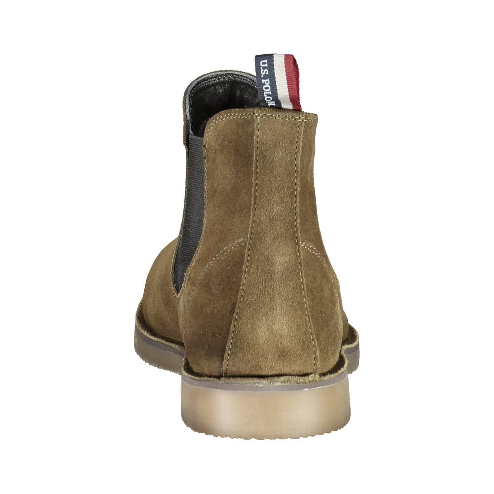 US POLO ASSN. Green Leather Men Ankle Boot