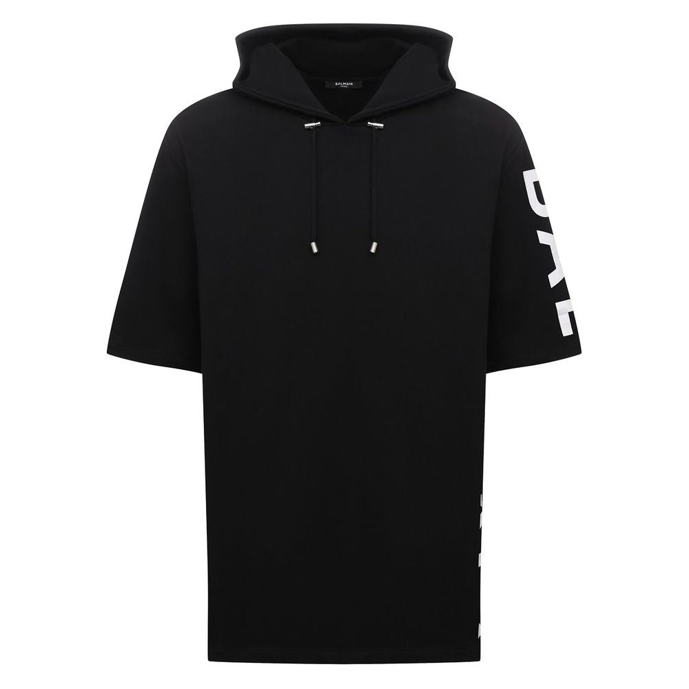 Balmain Schwarzer Baumwollpullover