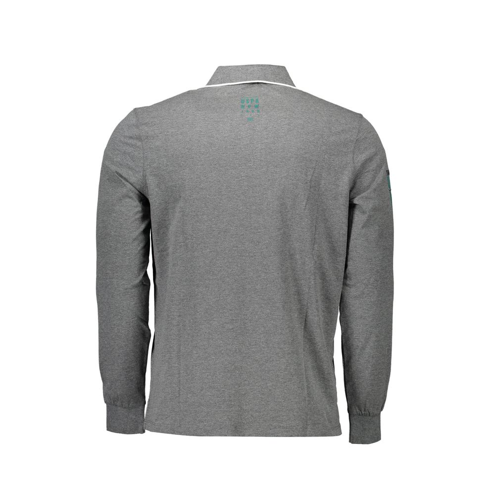 US POLO ASSN. Graues Poloshirt aus Baumwolle für Herren