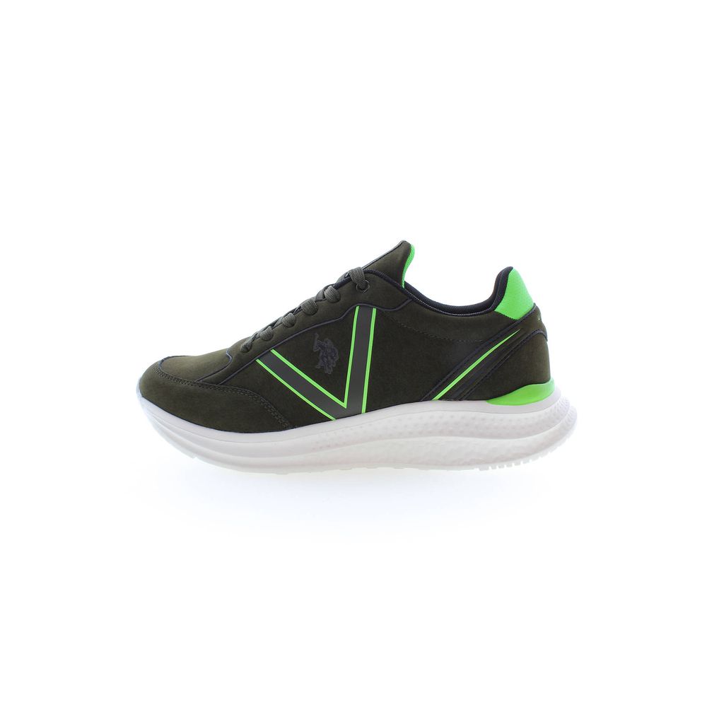 US POLO ASSN. Grüner Polyester-Herren-Sneaker