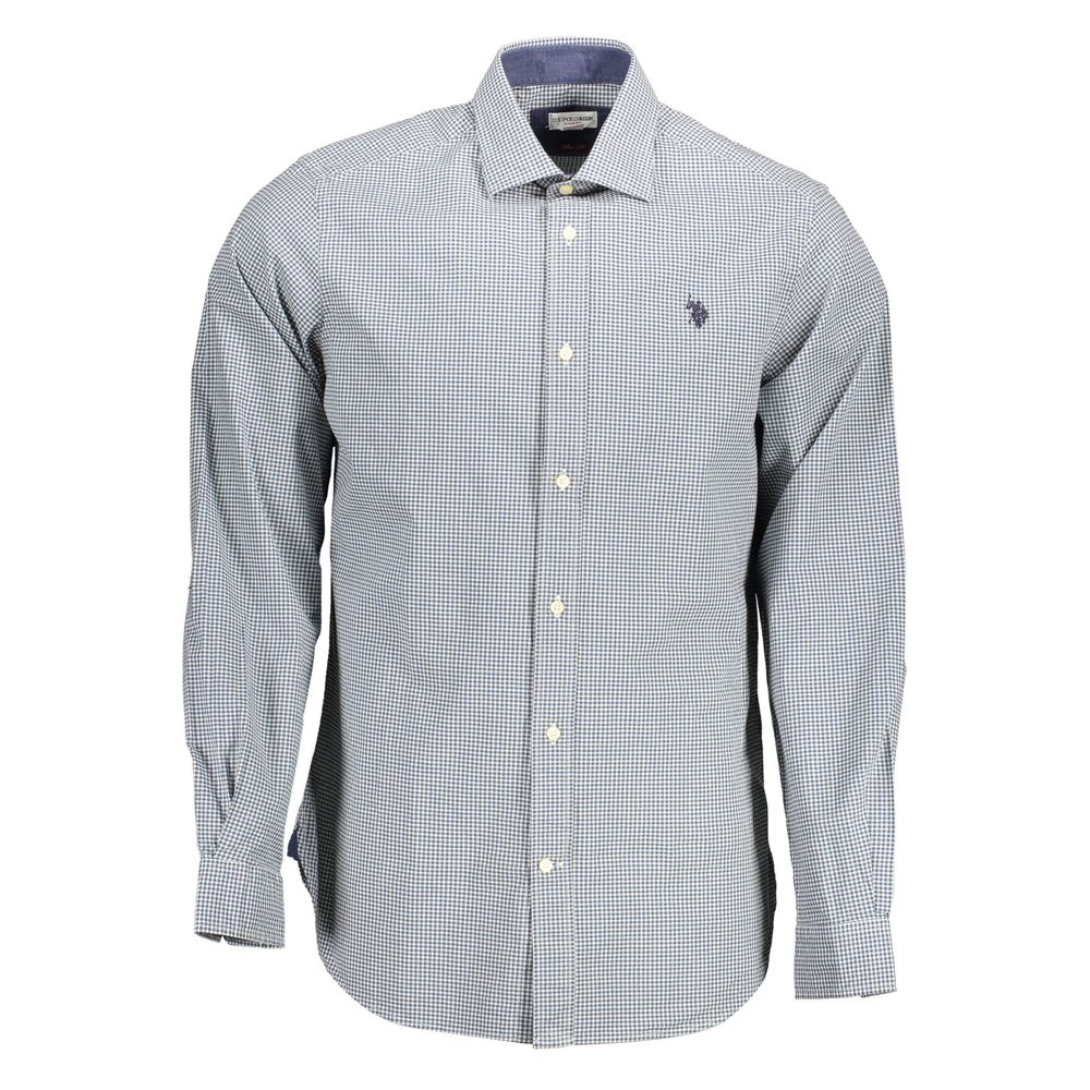 US POLO ASSN. Light Blue Cotton Men Shirt