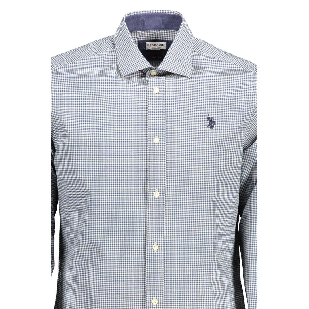 US POLO ASSN. Light Blue Cotton Men Shirt
