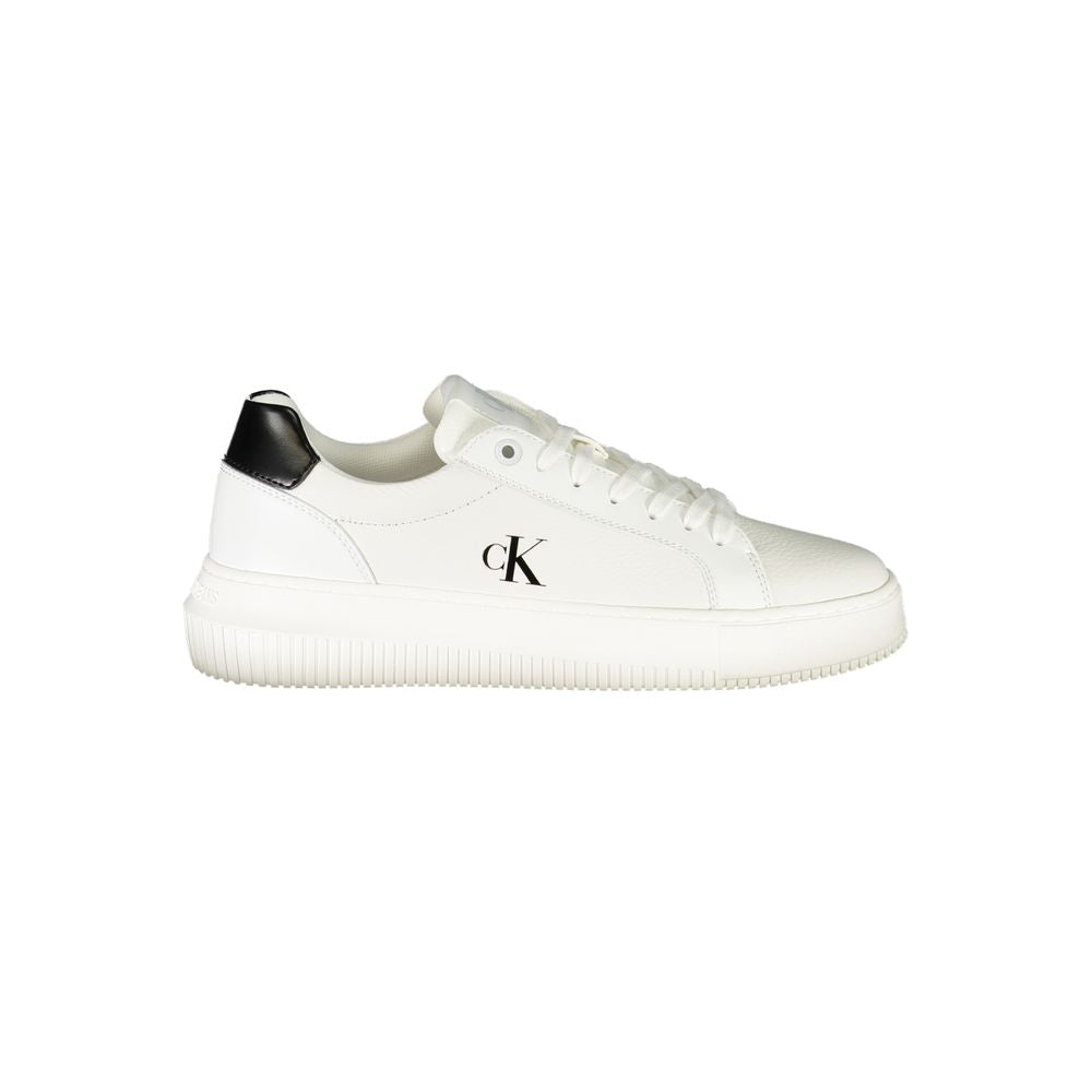 Calvin Klein Damen Sneaker aus weißem Leder