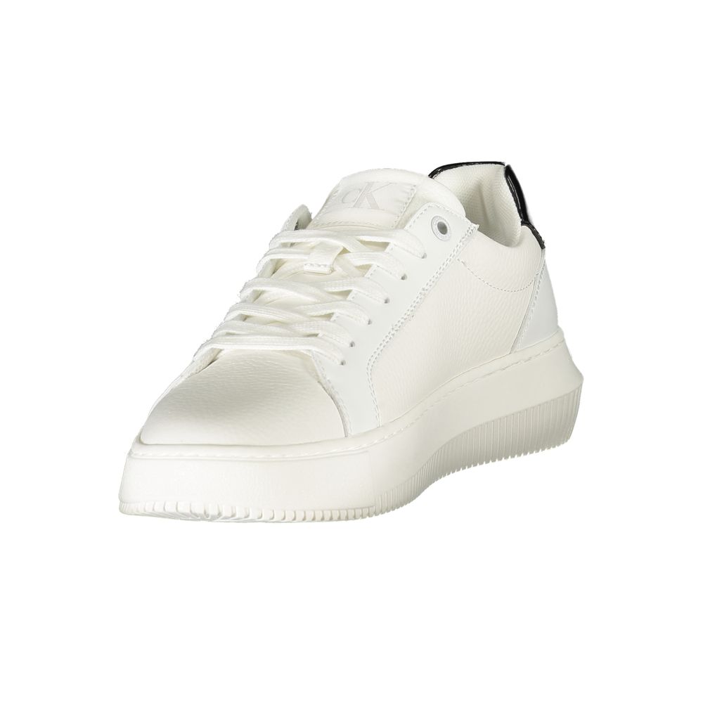 Calvin Klein Damen Sneaker aus weißem Leder