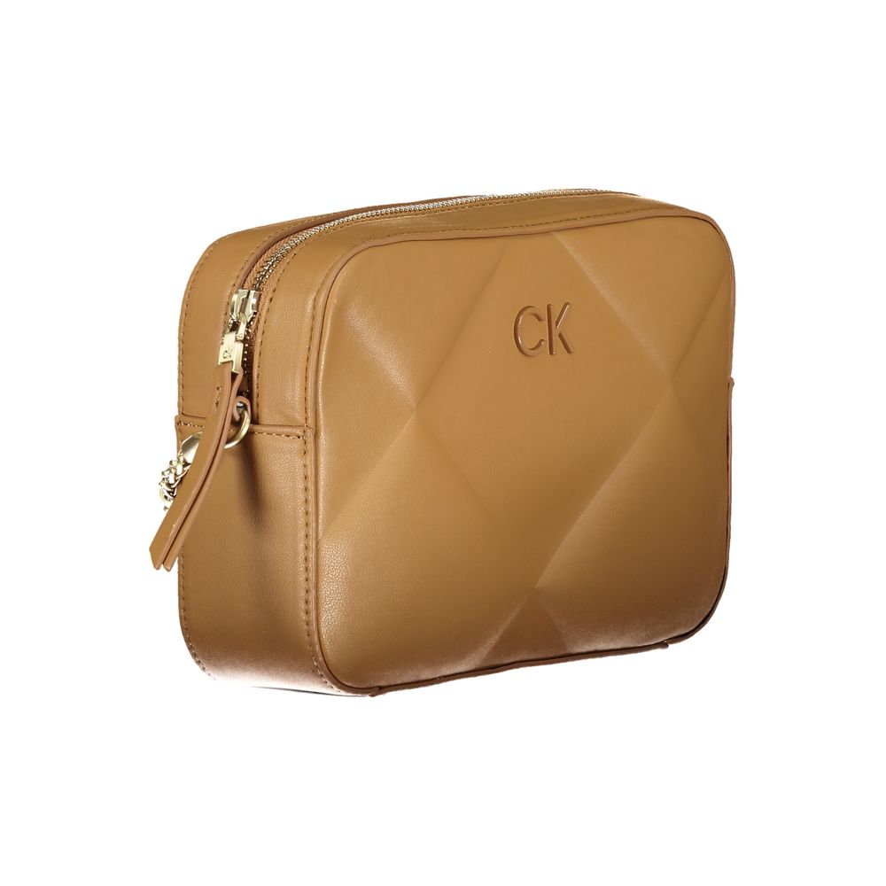 Calvin Klein Braune Polyester-Handtasche