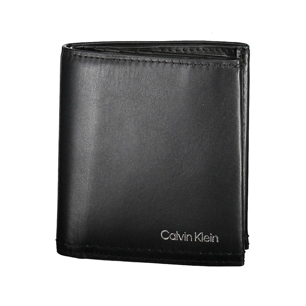 Calvin Klein Herren-Geldbörse aus schwarzem Leder