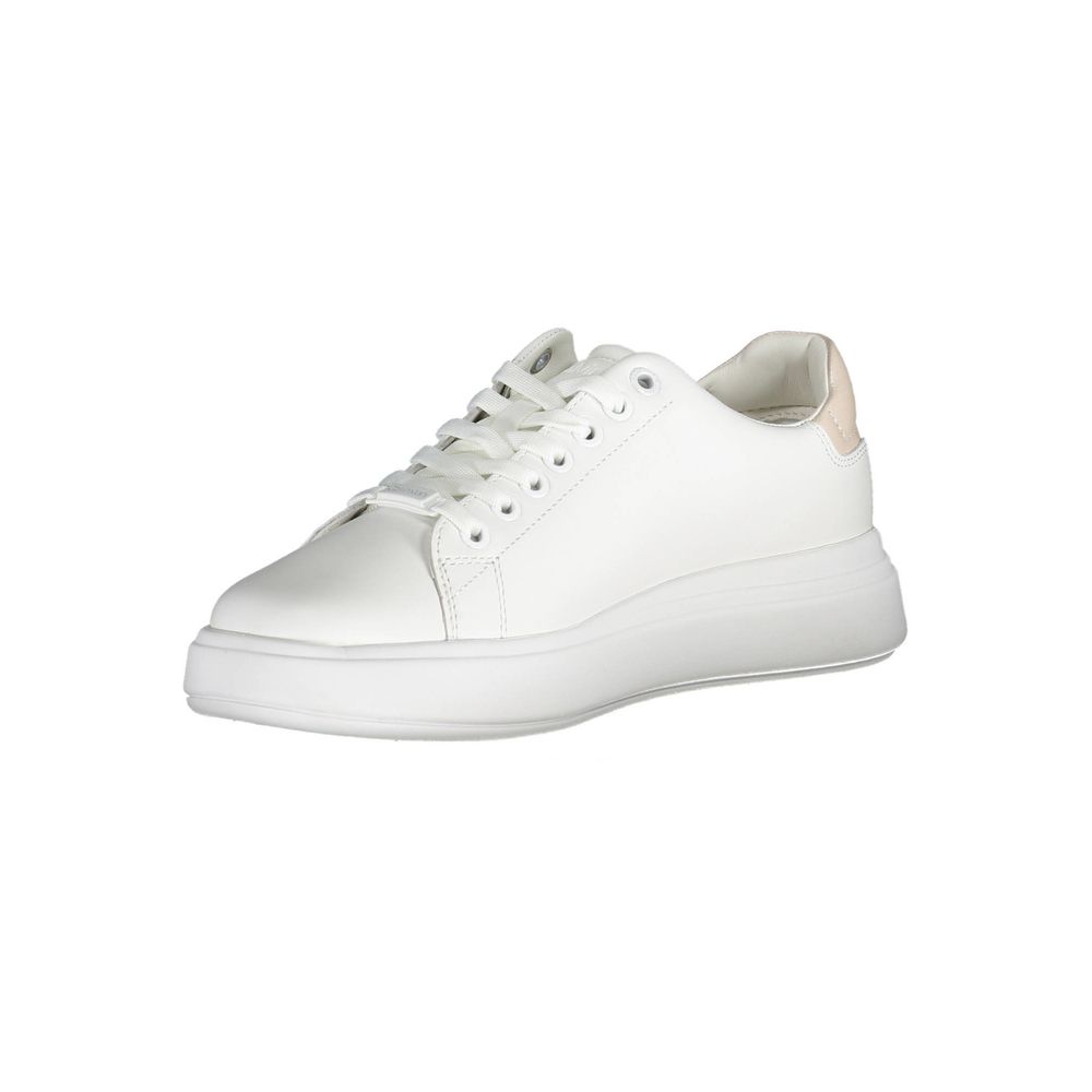 Calvin Klein Damen Sneaker aus weißem Leder