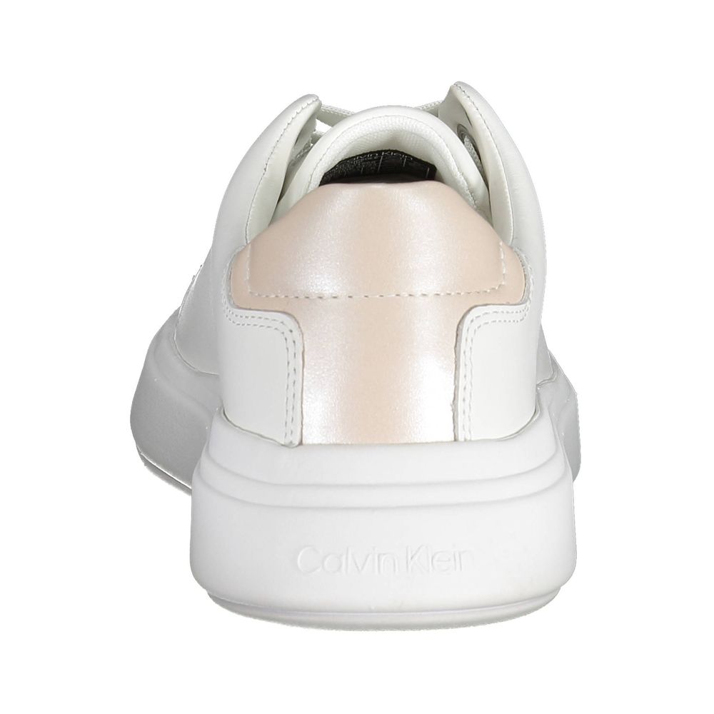 Calvin Klein Damen Sneaker aus weißem Leder