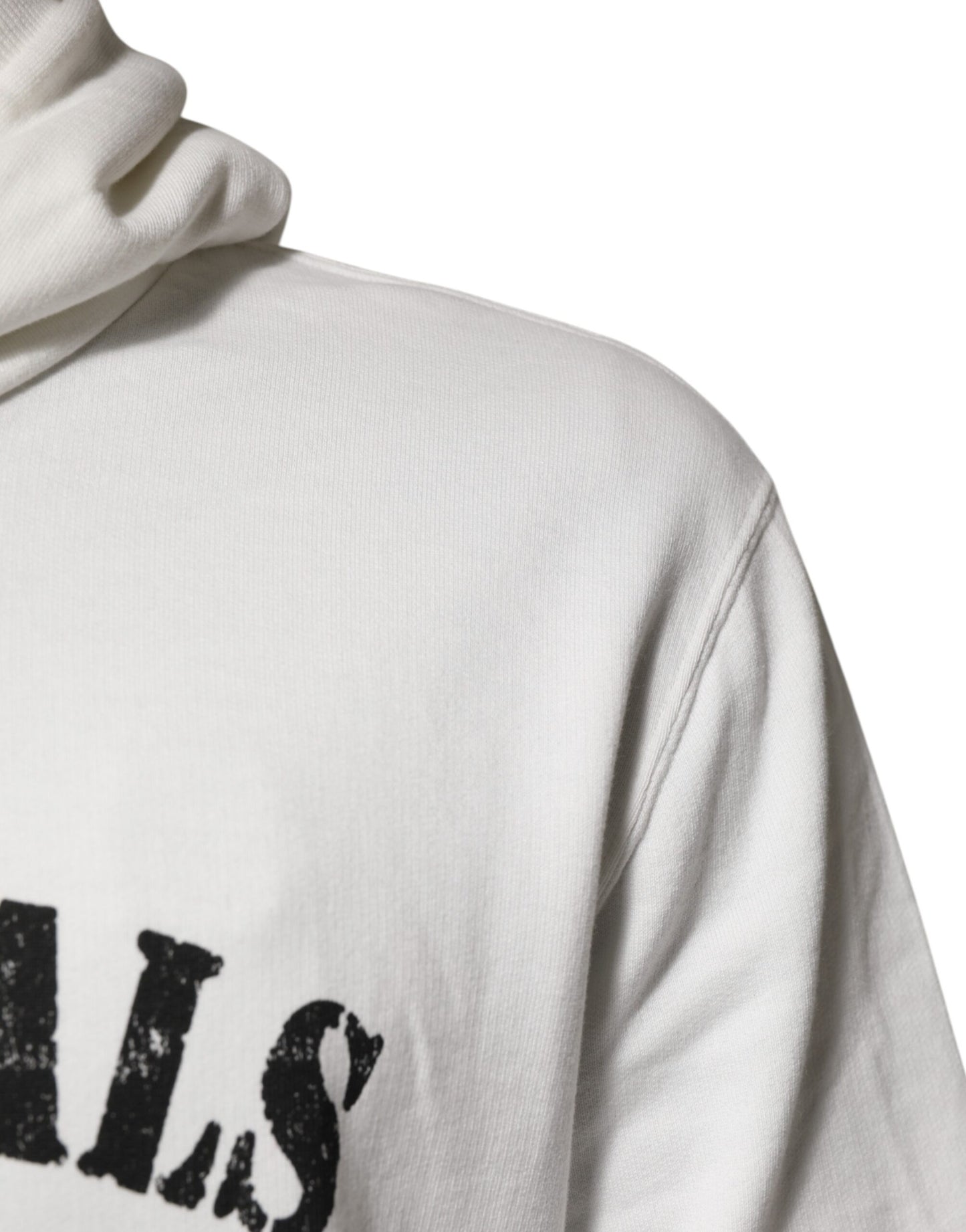 Dolce & Gabbana – Kapuzenpullover aus weißer Baumwolle mit DG ROYAL-Print