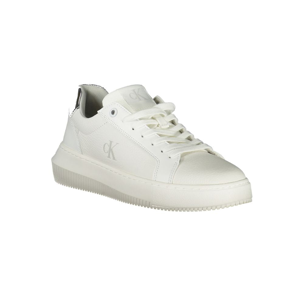 Calvin Klein – Weiße Polyethylen-Sneaker für Damen