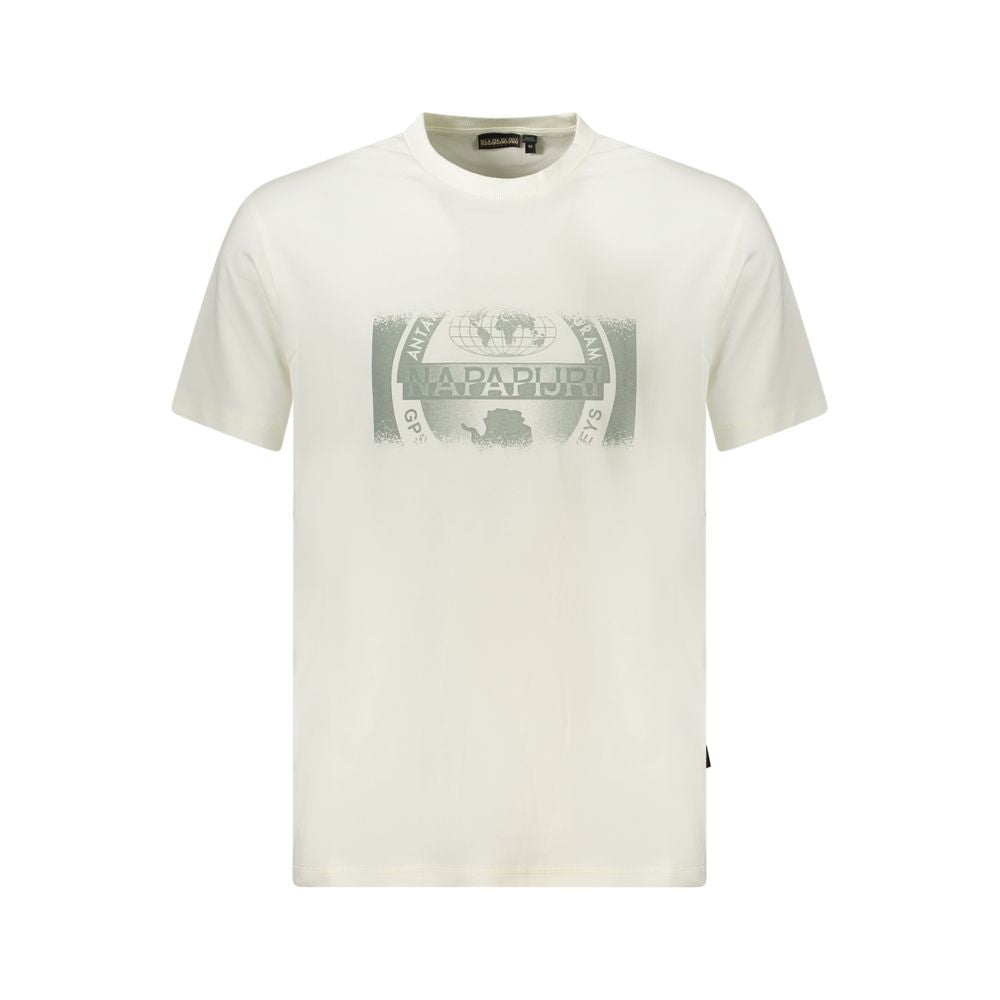 Napapijri Weißes Baumwoll-T-Shirt für Herren