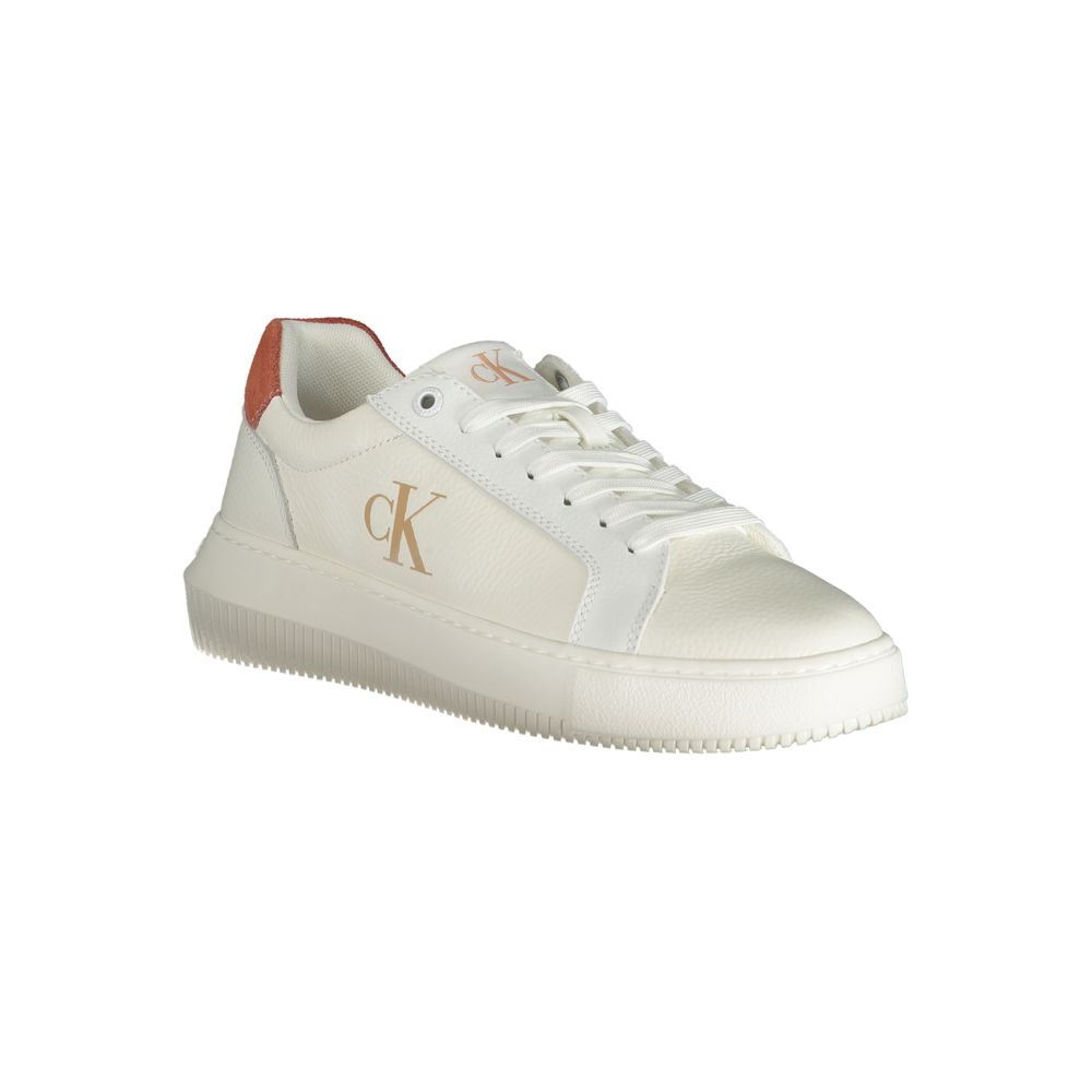 Calvin Klein – Weiße Polyethylen-Sneaker für Damen