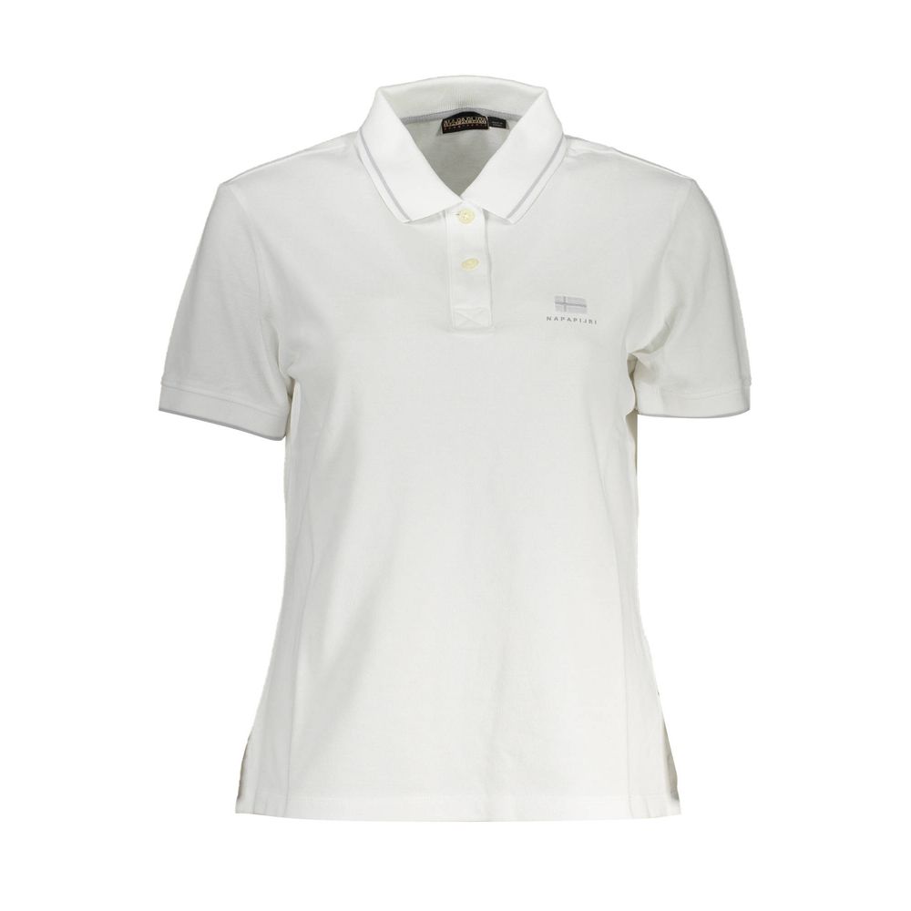 Napapijri Weißes Poloshirt aus Baumwolle für Damen