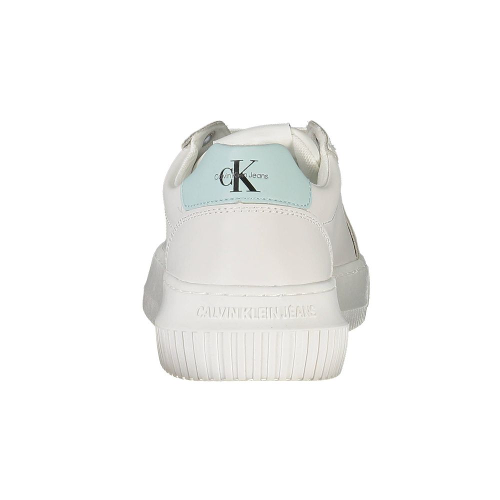 Calvin Klein – Weiße Sneaker aus recyceltem Polyester für Damen
