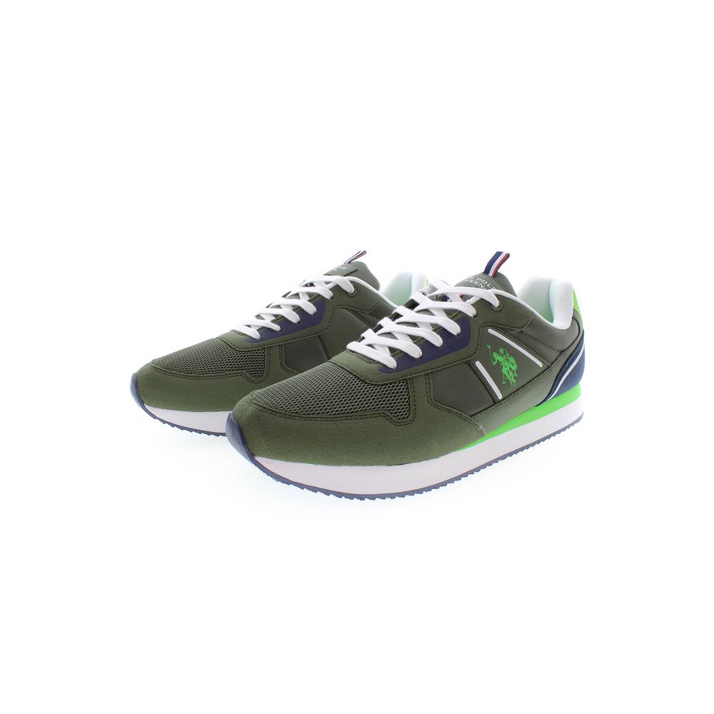 US POLO ASSN. Green Polyester Men Sneaker