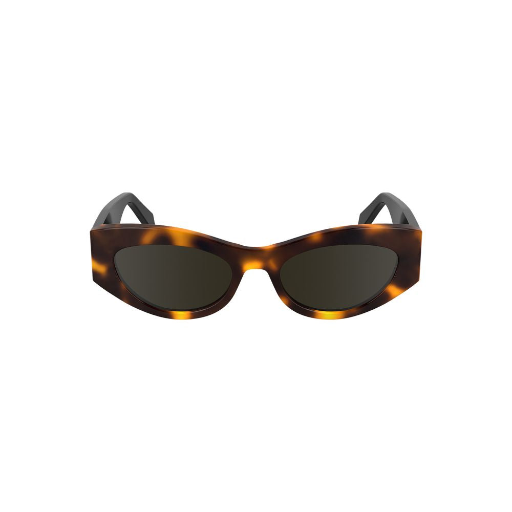 Calvin Klein – Braune Acetat-Sonnenbrille für Damen