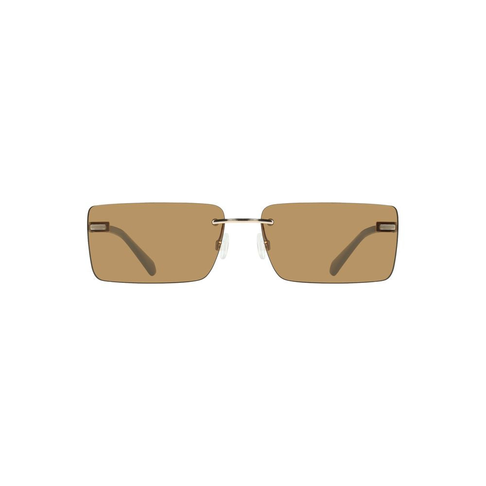 Calvin Klein Beige Metall Damen Sonnenbrille