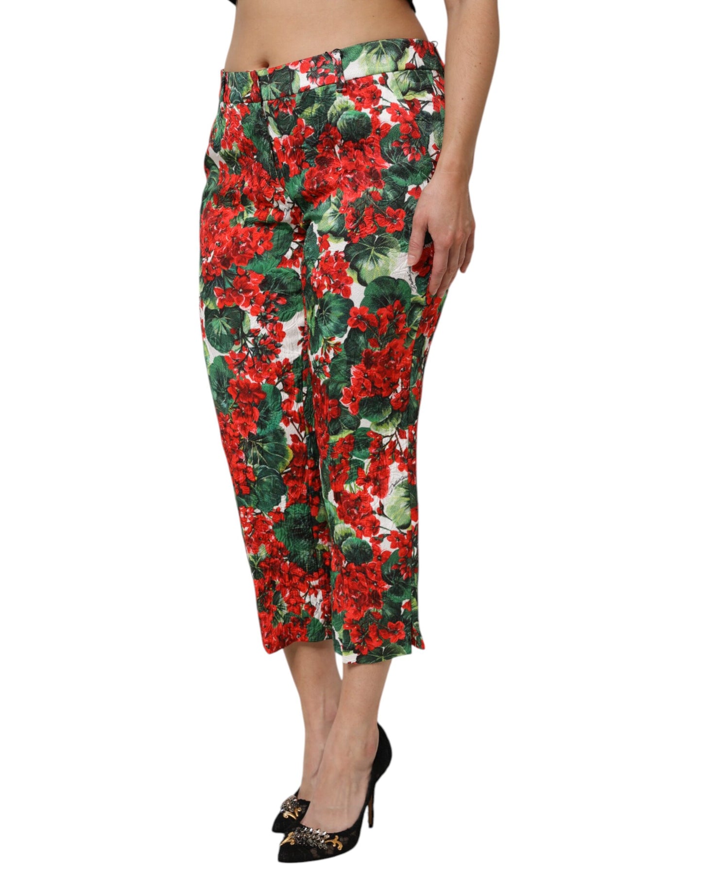 Dolce & Gabbana – Kurze Hose mit mehrfarbigem Blumendruck