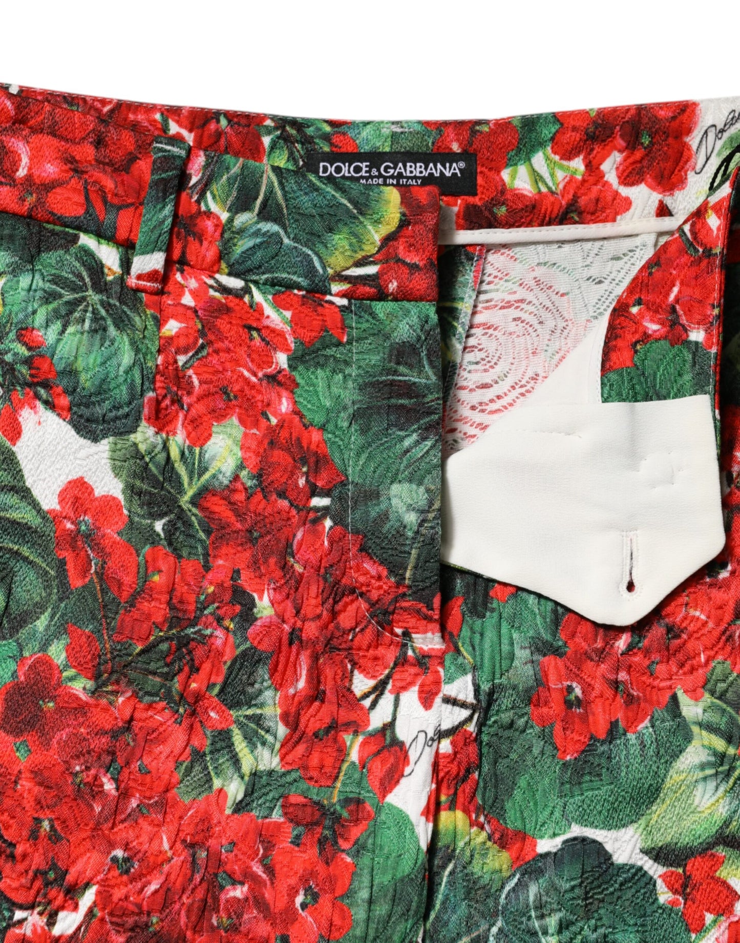 Dolce & Gabbana – Kurze Hose mit mehrfarbigem Blumendruck