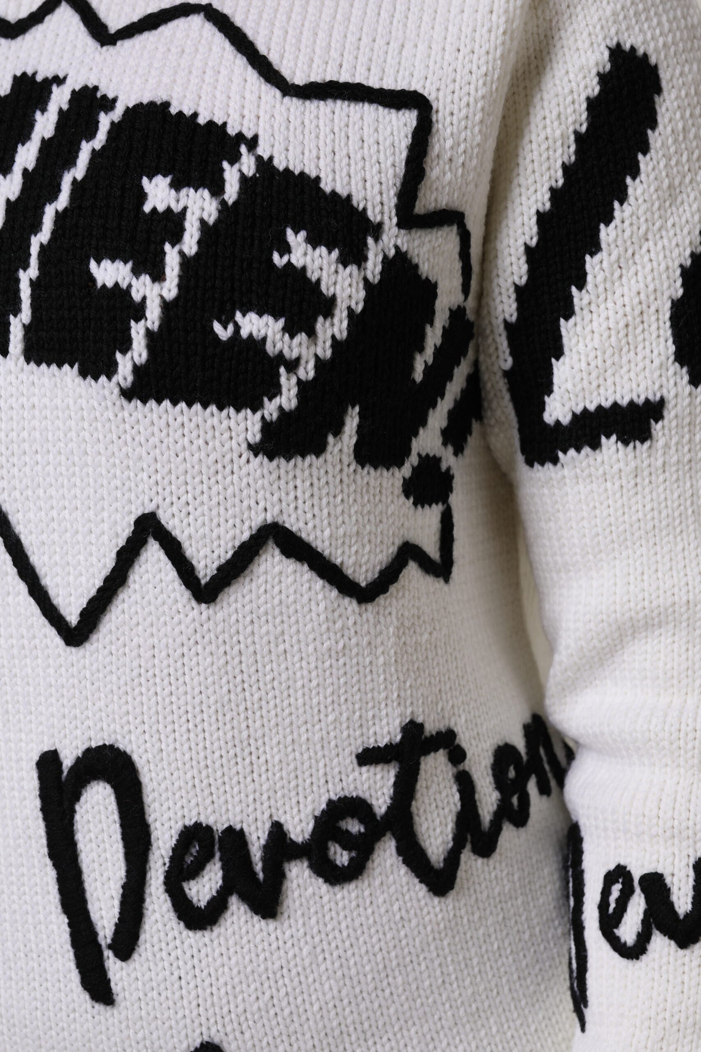 Dolce & Gabbana – Weißer Pullover aus Wollstrick mit Rundhalsausschnitt