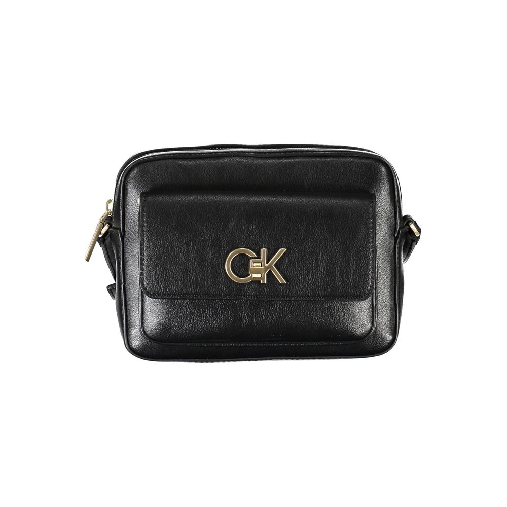 Calvin Klein – Schwarze Handtasche aus recyceltem Polyester für Damen