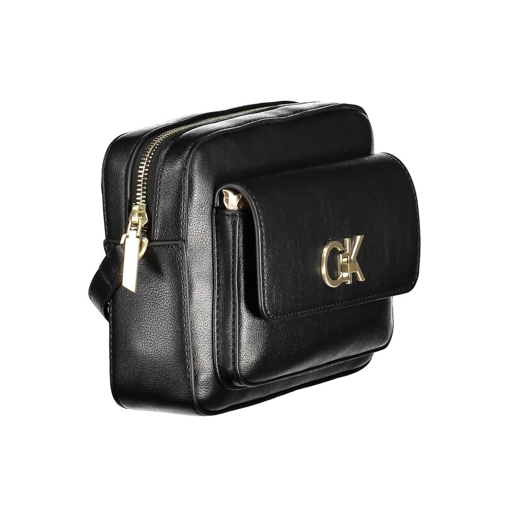 Calvin Klein – Schwarze Handtasche aus recyceltem Polyester für Damen