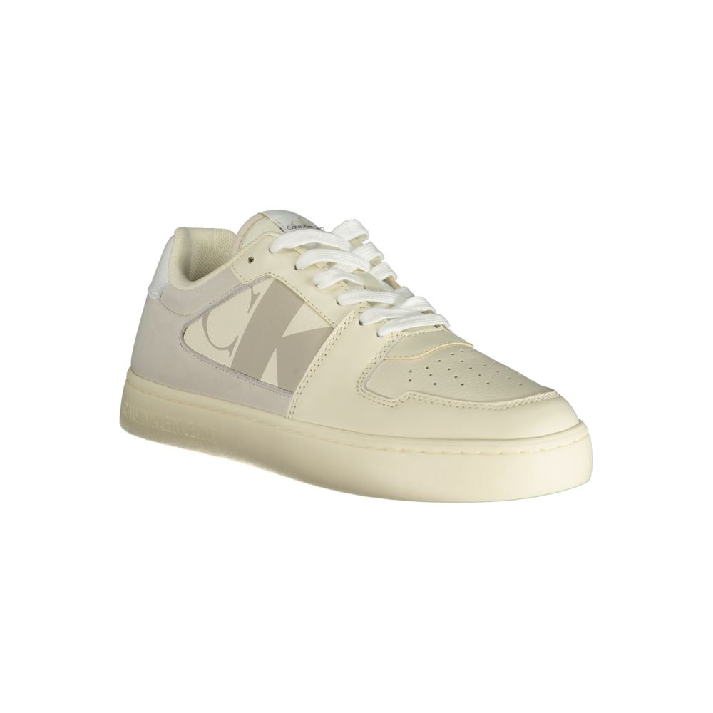 Calvin Klein – Weiße Polyethylen-Sneaker für Herren