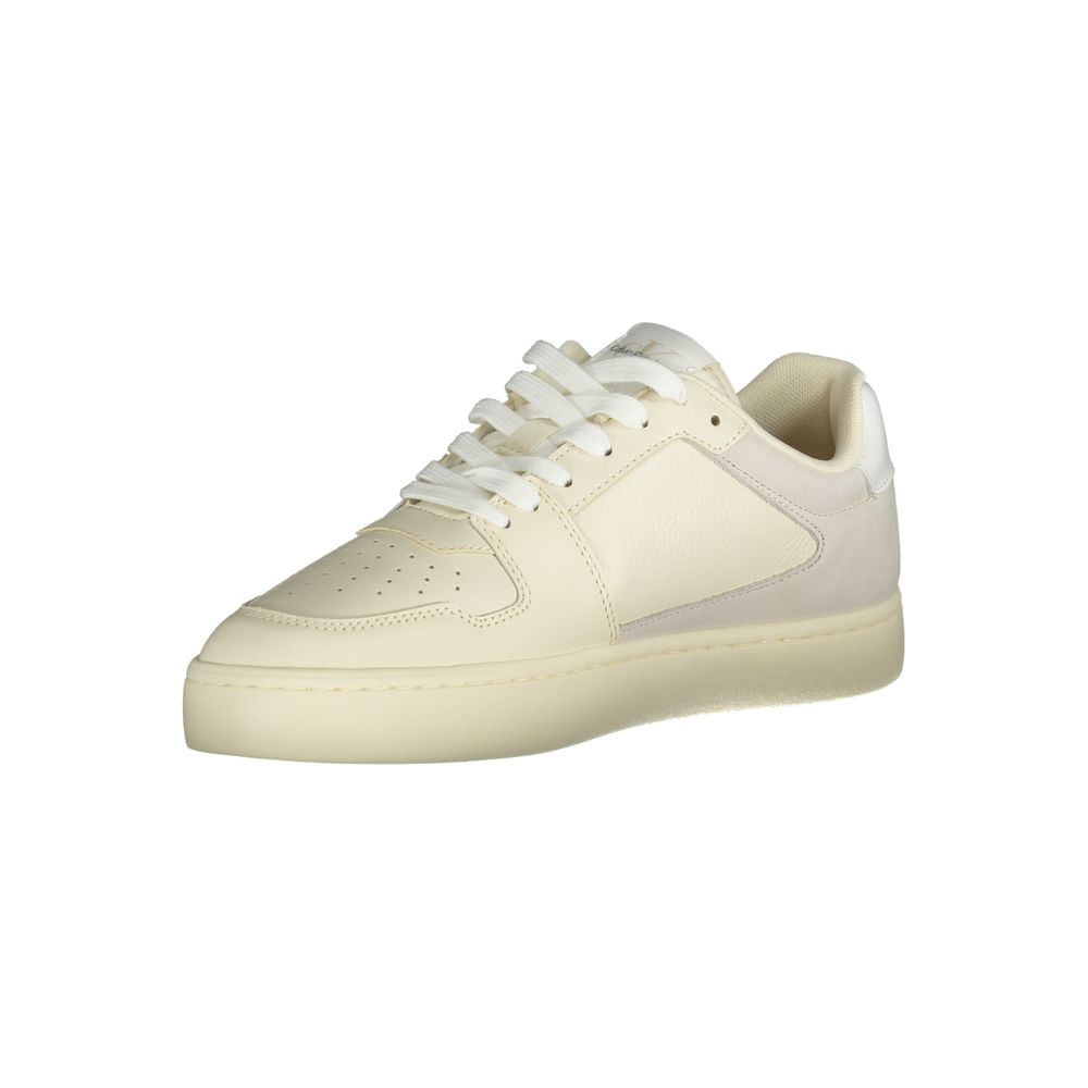 Calvin Klein – Weiße Polyethylen-Sneaker für Herren