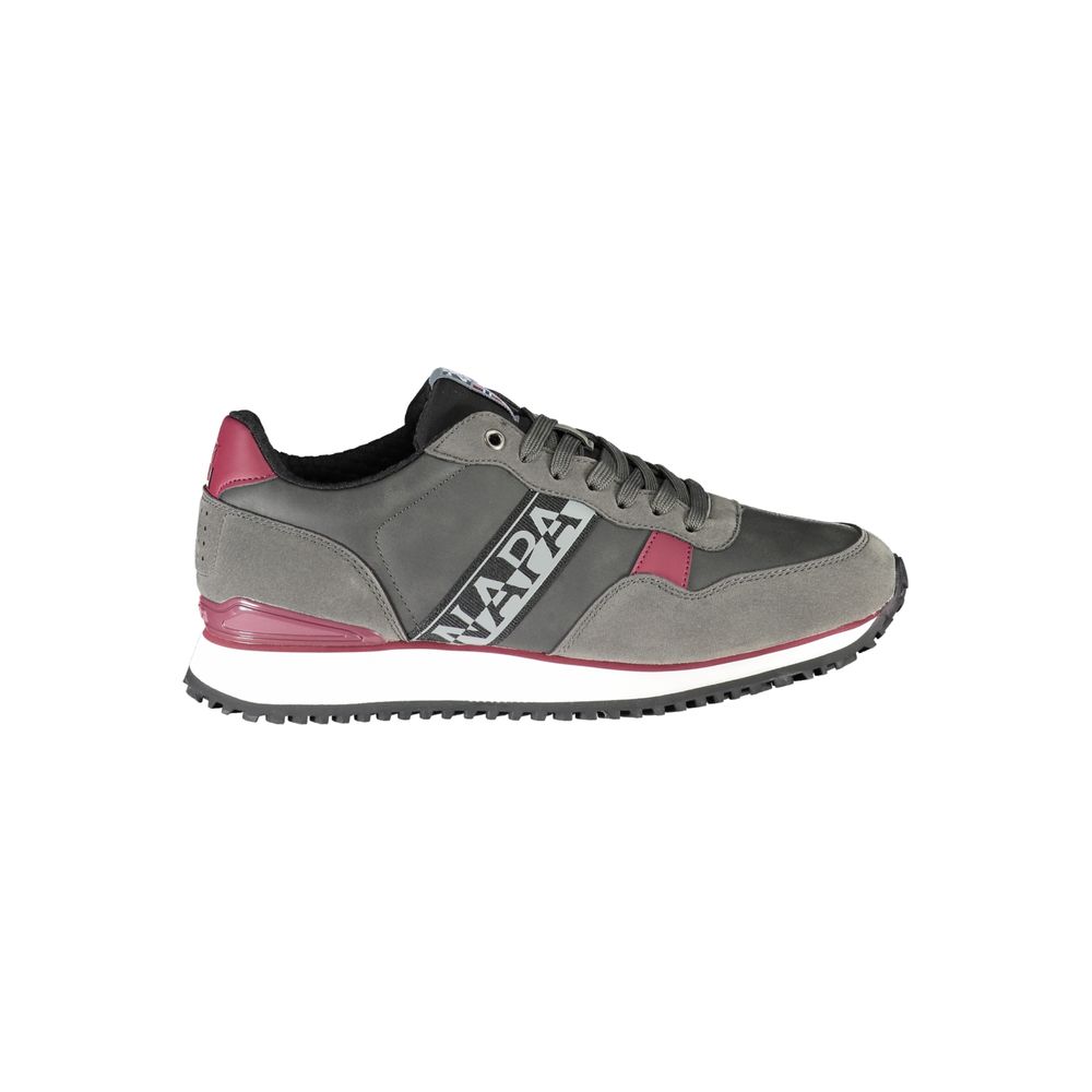 Napapijri – Elegante graue Schnür-Sneaker mit Kontrastakzenten