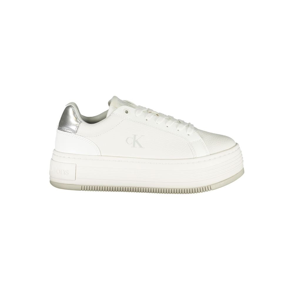 Calvin Klein Damen Sneaker aus weißem Leder