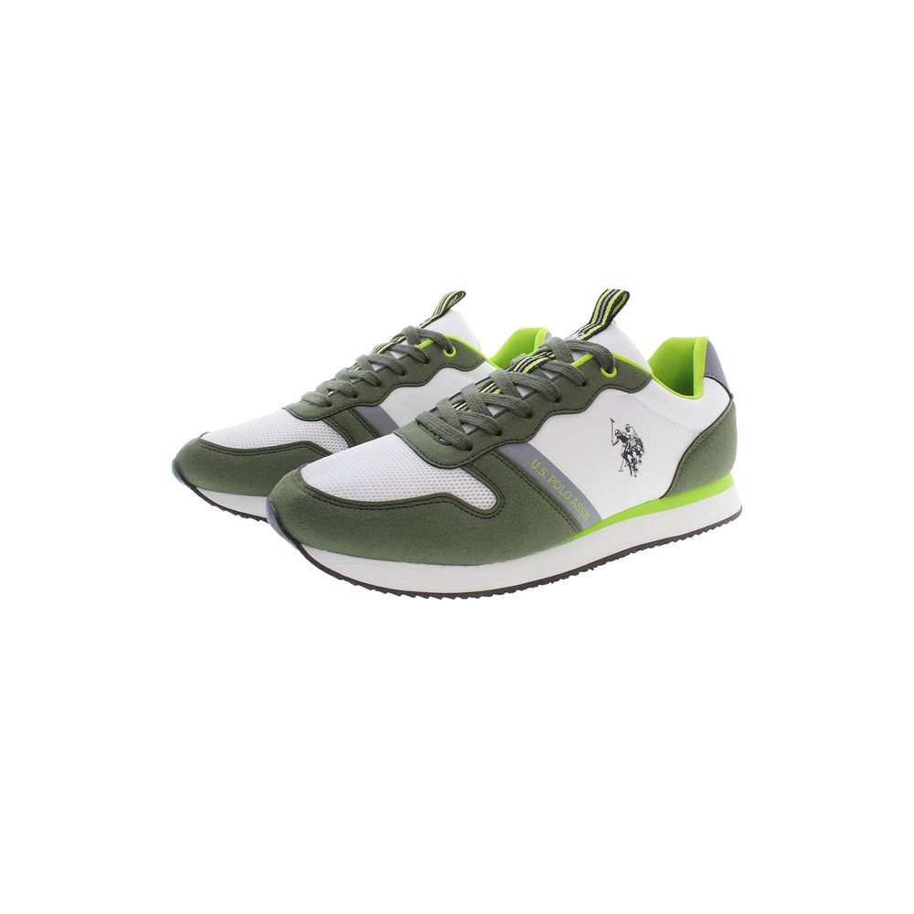 US POLO ASSN. Green Polyester Men Sneaker