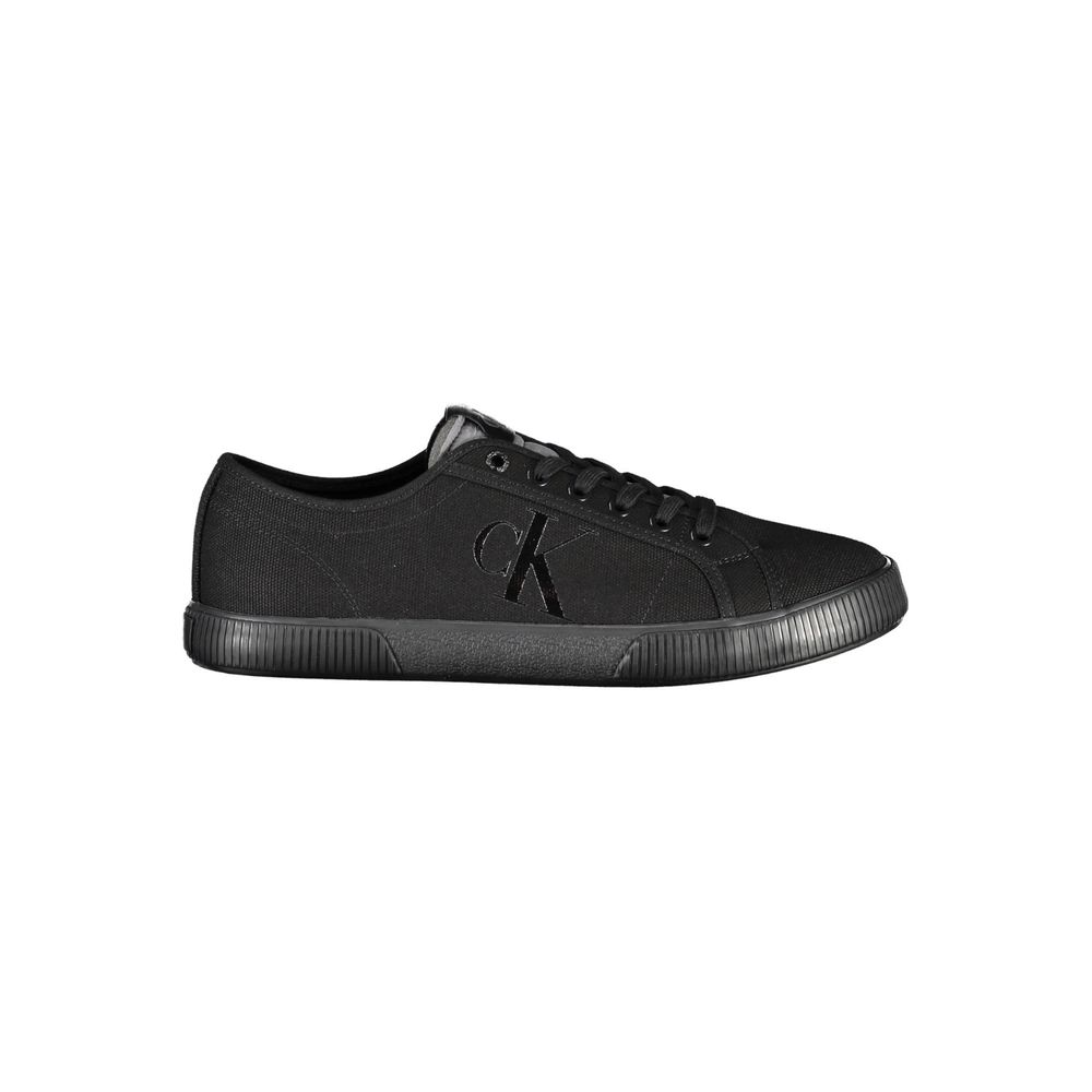 Calvin Klein Herren Sneaker aus schwarzer Baumwolle