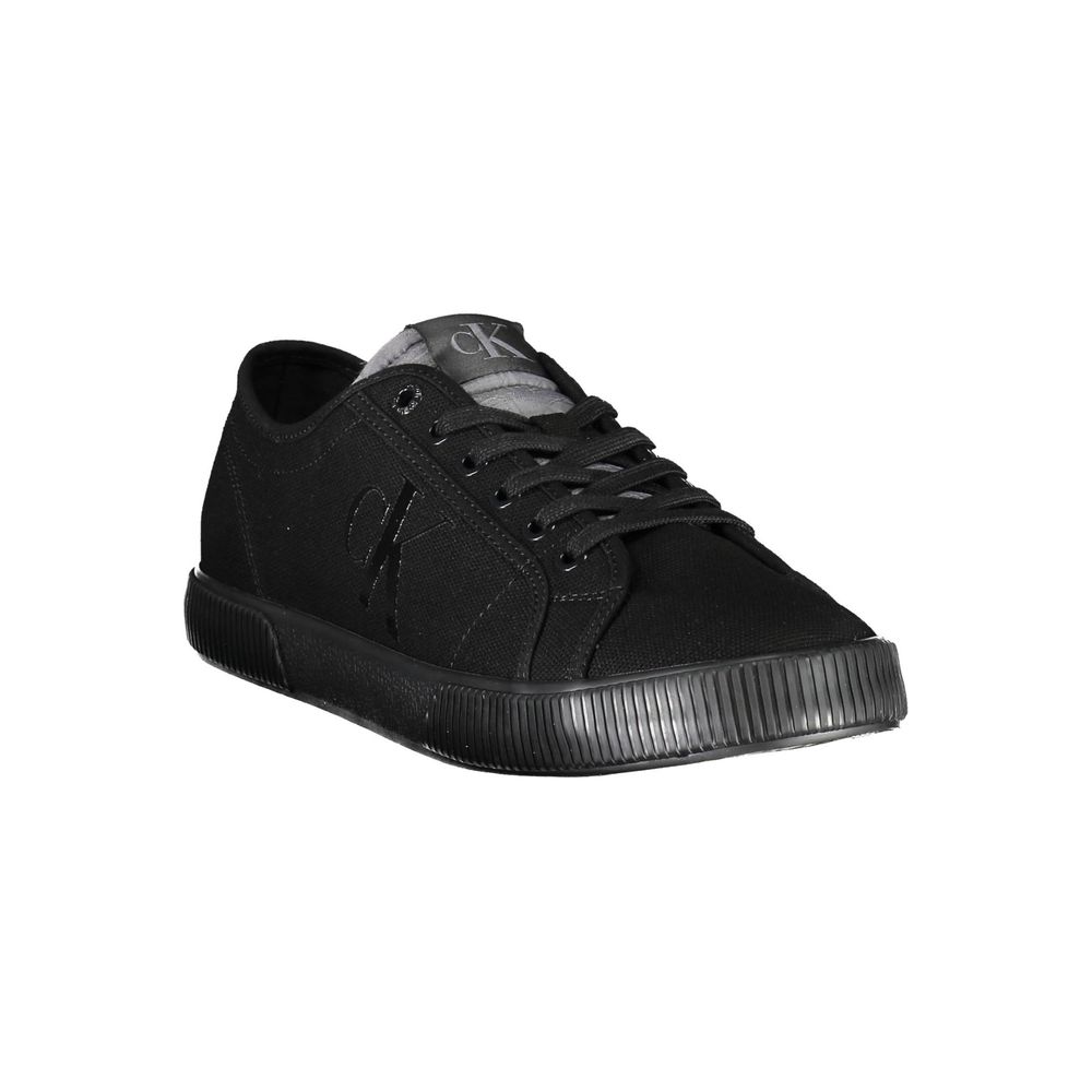 Calvin Klein Herren Sneaker aus schwarzer Baumwolle