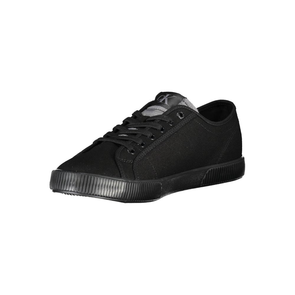 Calvin Klein Herren Sneaker aus schwarzer Baumwolle