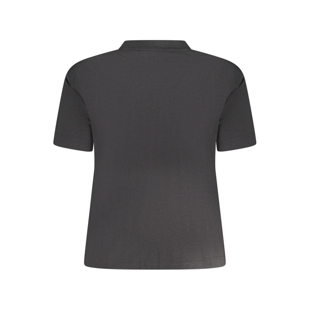 Calvin Klein – Schwarzes Baumwoll-T-Shirt für Damen