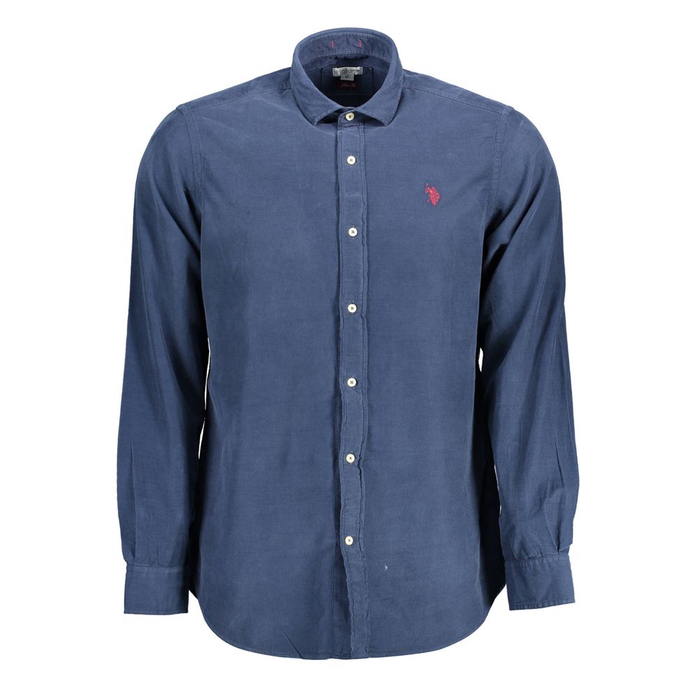 US POLO ASSN. Blue Cotton Men Shirt