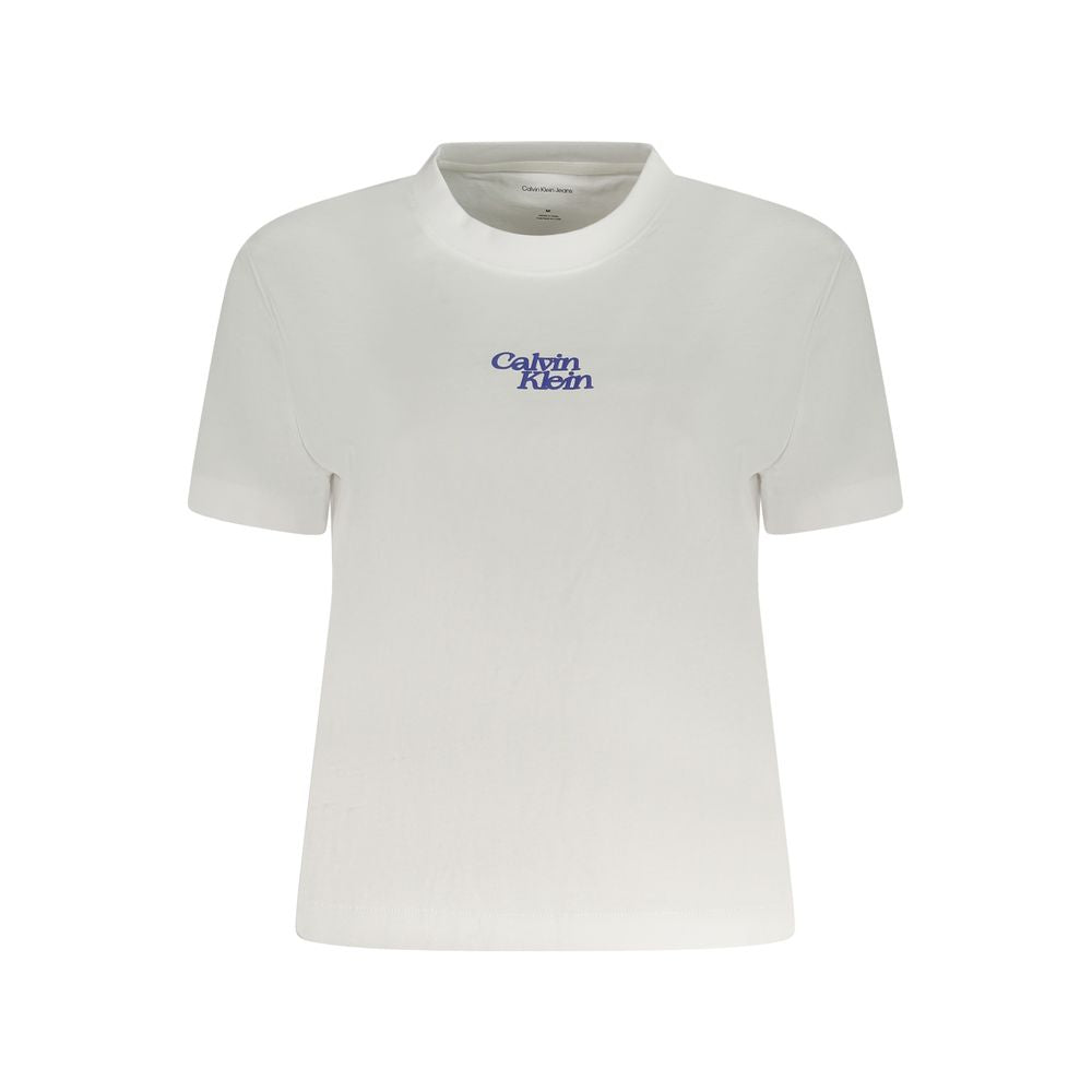 Calvin Klein – Weißes Baumwoll-T-Shirt für Damen