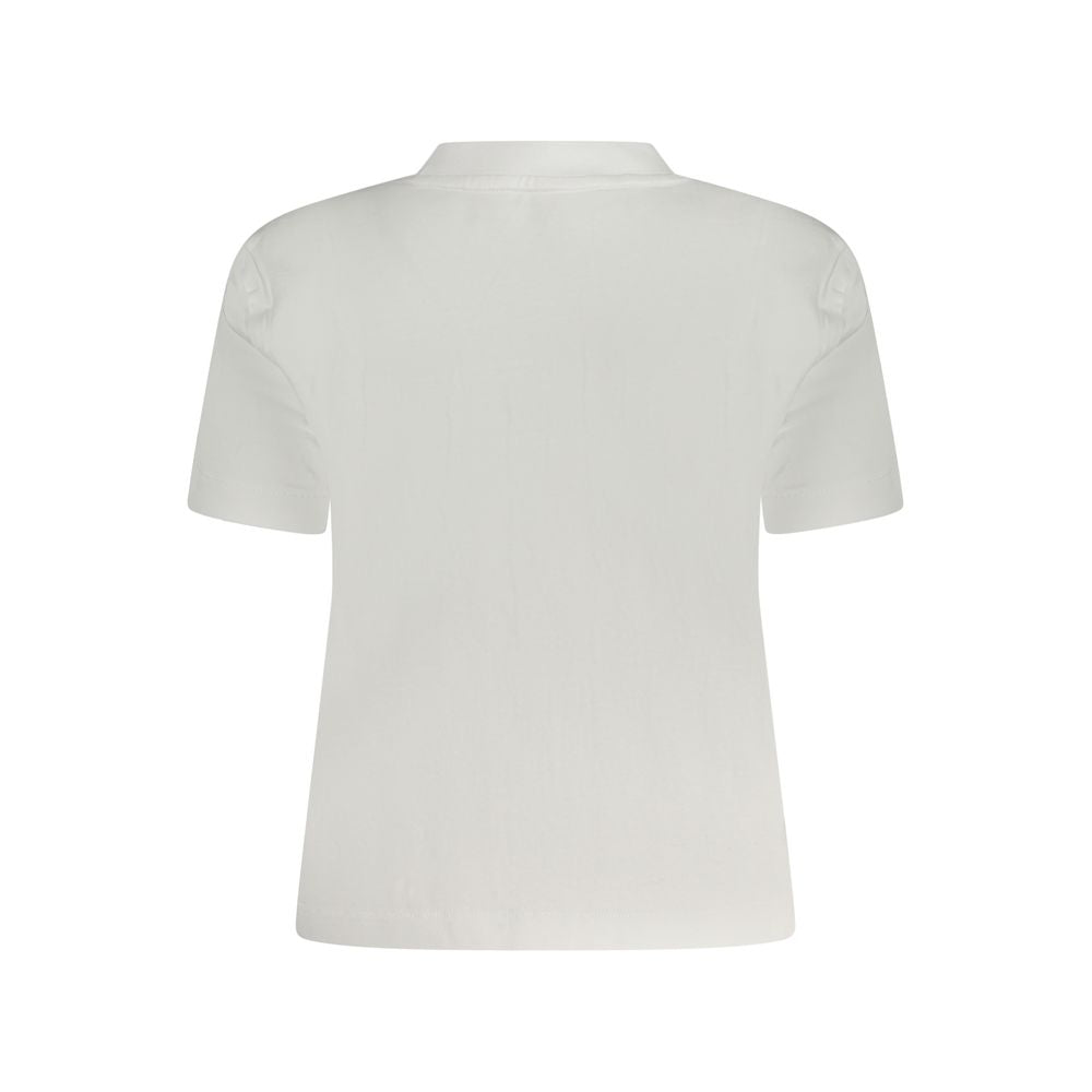 Calvin Klein – Weißes Baumwoll-T-Shirt für Damen