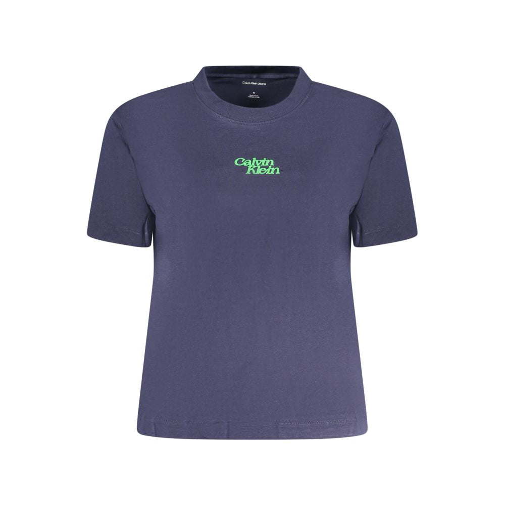 Calvin Klein Damen T-Shirt aus Baumwolle, Blau