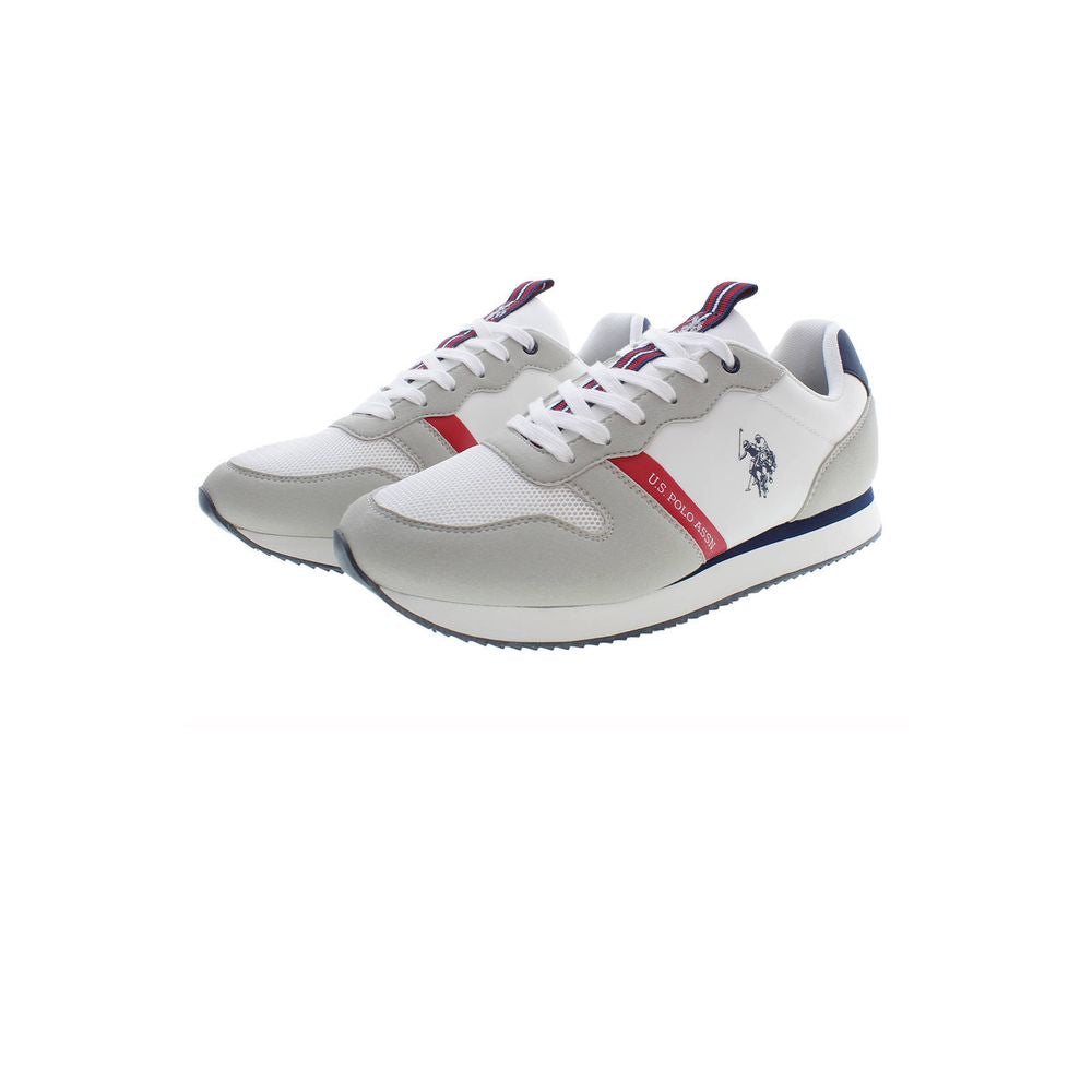 US POLO ASSN. White Polyester Men Sneaker