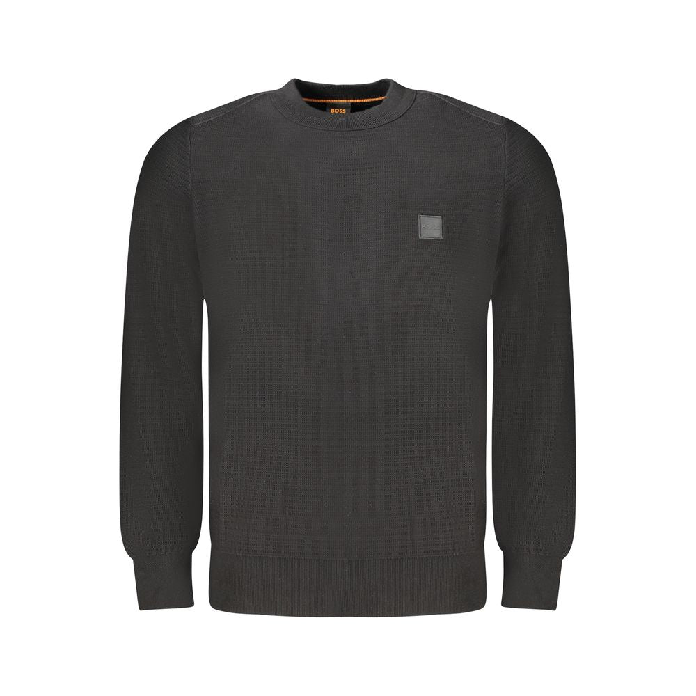 Hugo Boss Schwarzer Baumwollpullover für Herren